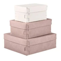 Scatola in pelle Snob color Ash Rose