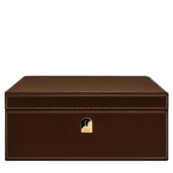 Scatola per orologi in pelle marrone