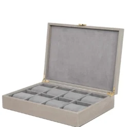 Scatola per orologi Prestige in pelle taupe