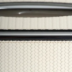 Scatola porta fazzoletti in pelle crema