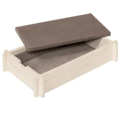 Scatola rettangolare in pelle e marmo Structura - Marrone