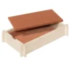 Scatola rettangolare in pelle e marmo Structura - Arancione