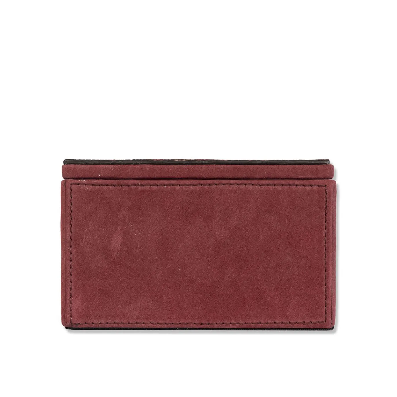 Scatola Stingray in pelle Nubuck Rosso Persiano
