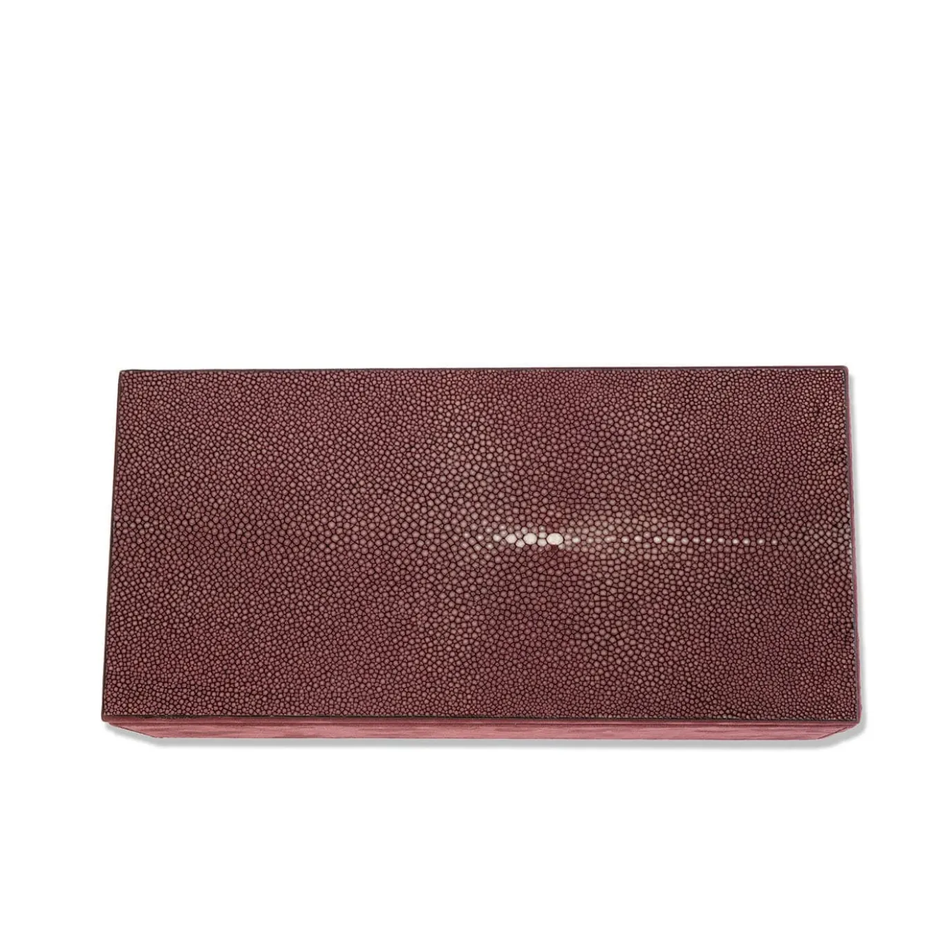 Scatola Stingray in pelle Nubuck Rosso Persiano
