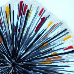 Scultura a parete in vetro multicolore Radiale