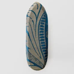 Scultura a vapore Tronchetto 33 in tessuto blu e legno di Briccola