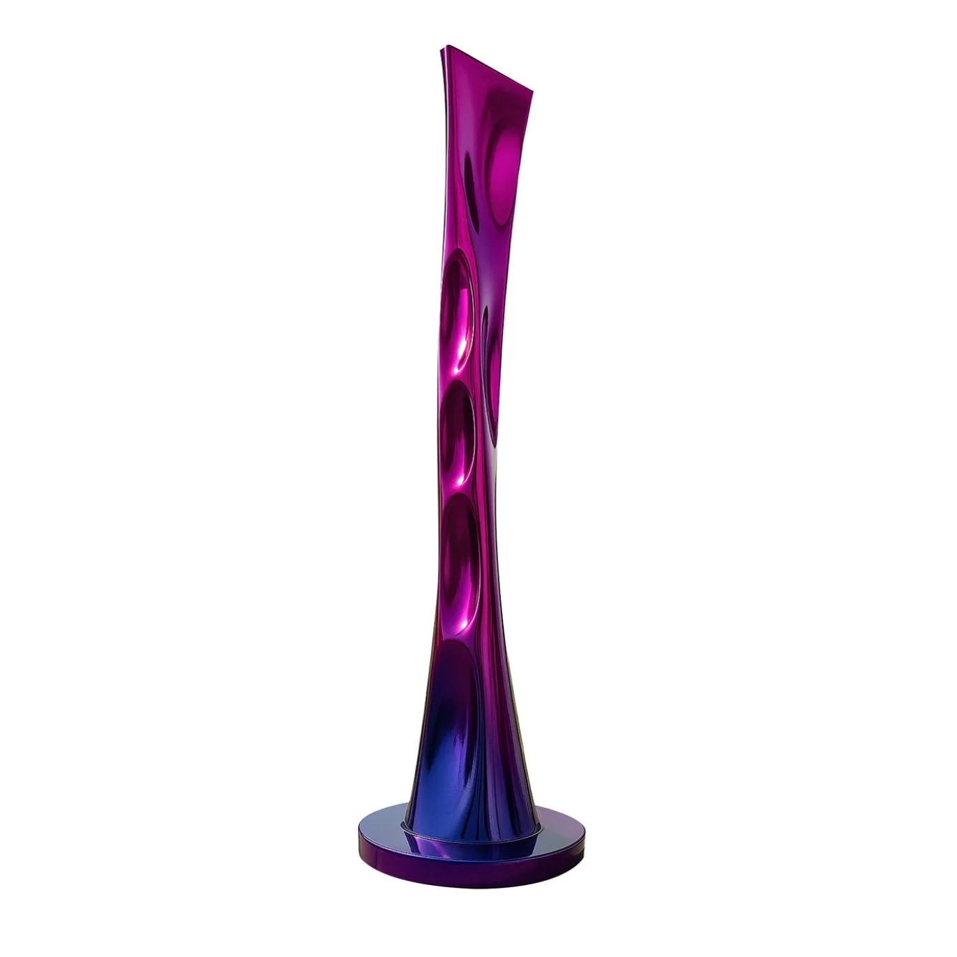 Scultura Concava Koilos in Acciaio Inossidabile Lucido Viola