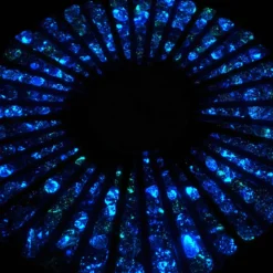 Scultura da parete in vetro azzurro Radiale