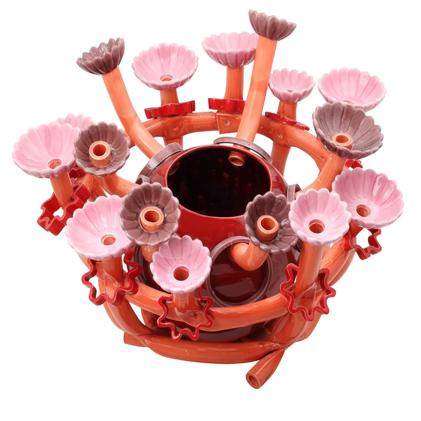 Scultura di flora rossa