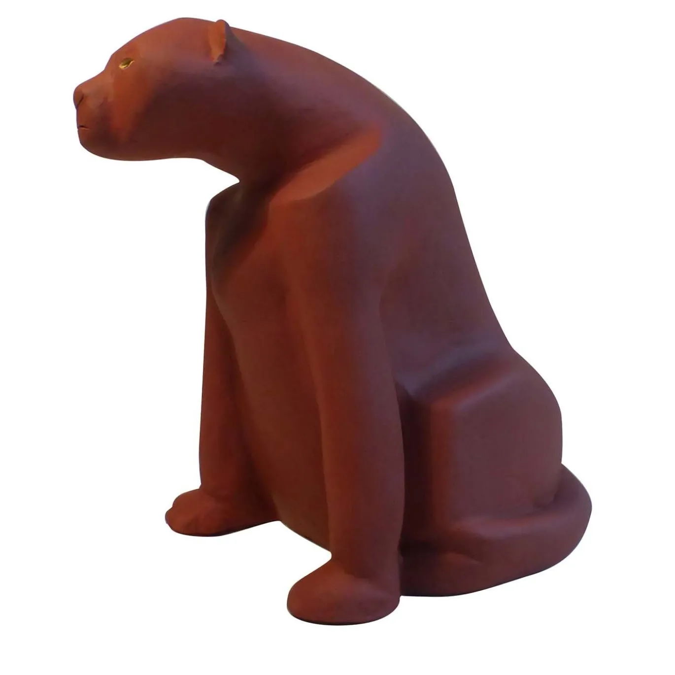 Scultura di pantera rossa