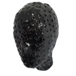 Scultura Fetish Mask in ceramica nera