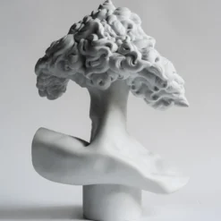 Scultura Genio della Scienza in Marmo Bianco di Carrara