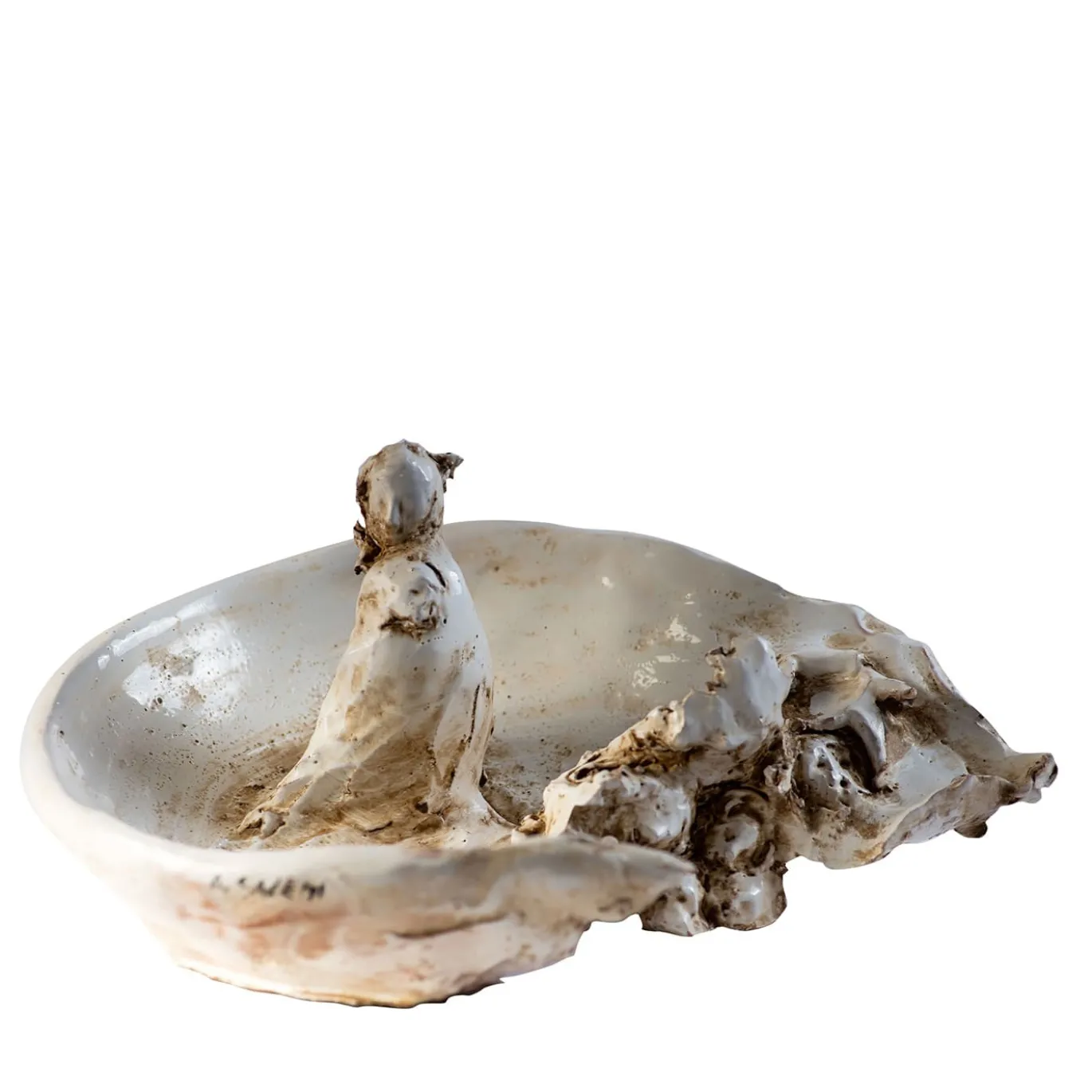 Scultura Il Bene E Il Male Beige