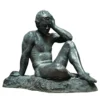Scultura Il Pensatore in Bronzo Verde