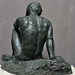 Scultura Il Pensatore in Bronzo Verde
