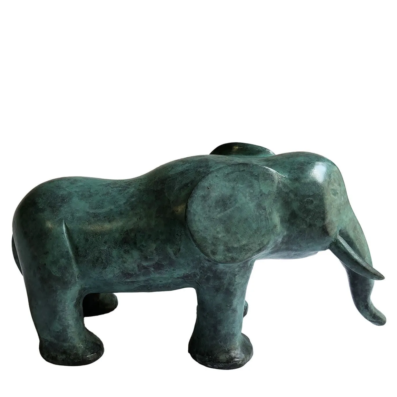 Scultura in bronzo di elefante africano