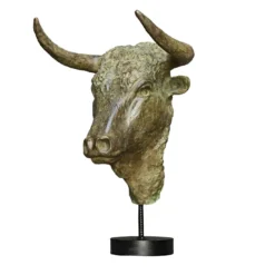 Scultura in bronzo Testa di Toro