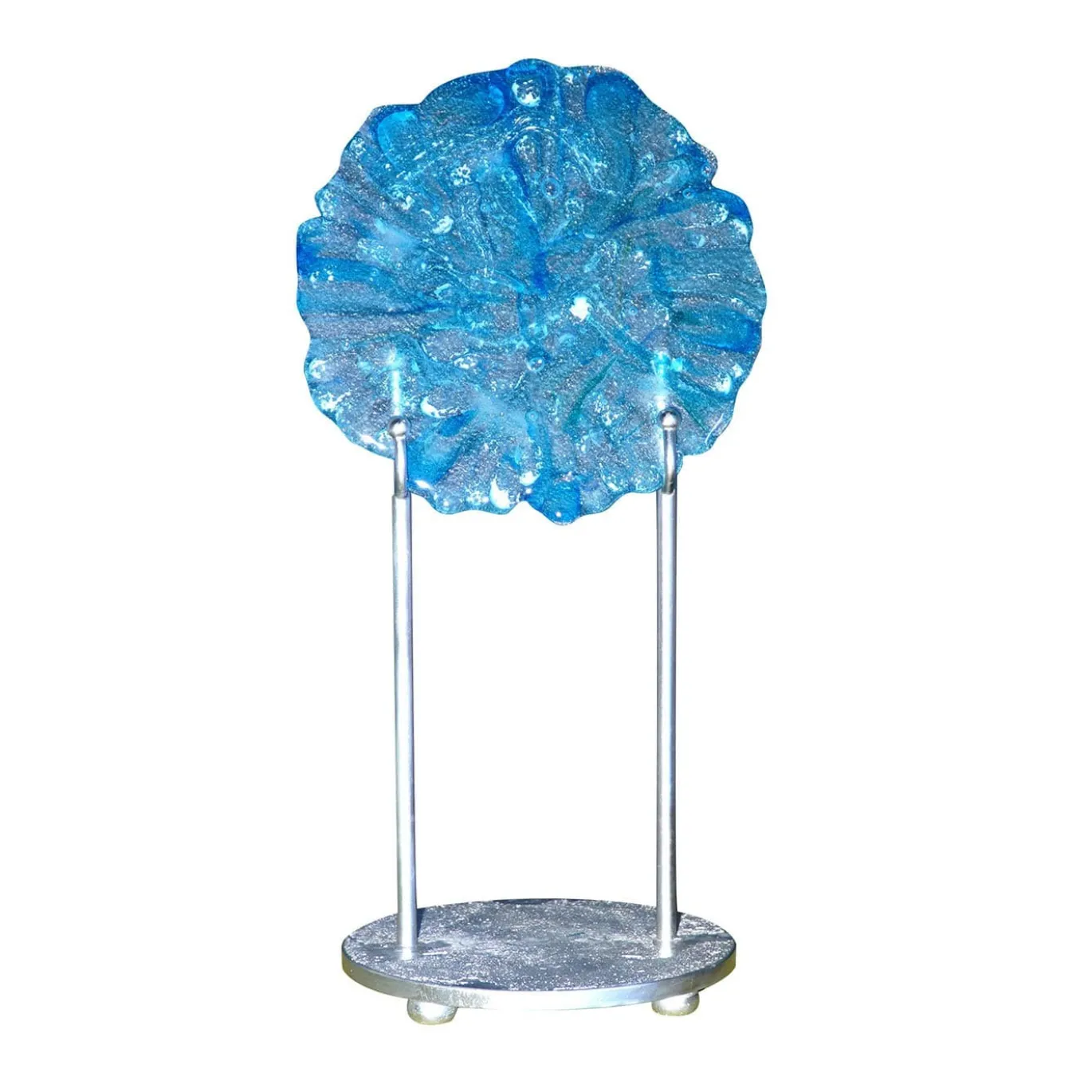 Scultura in vetro blu Frammenti cosmici