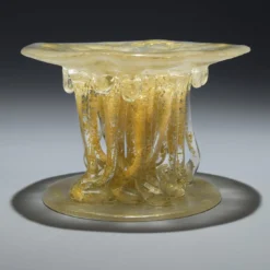 Scultura in Vetro Piccola Cristallo Oro