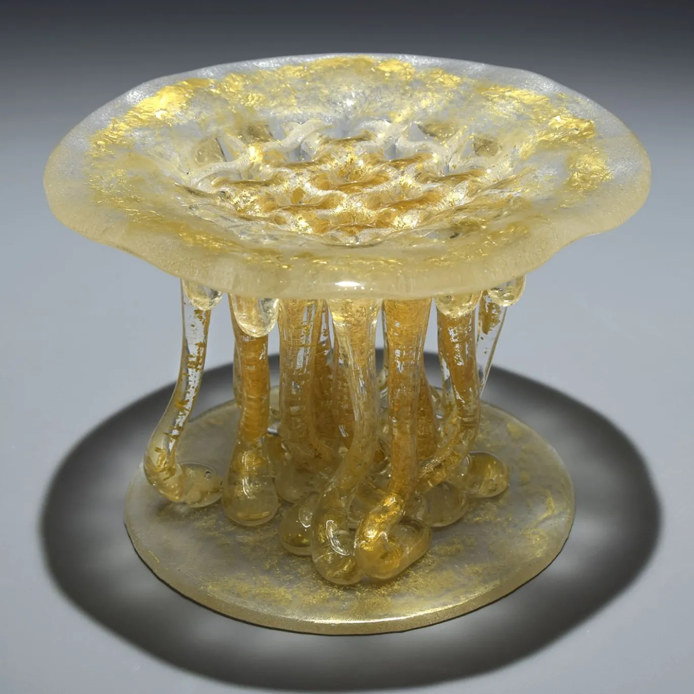 Scultura in Vetro Piccola Cristallo Oro