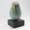 Scultura Kastellorizo in gres smaltato turchese