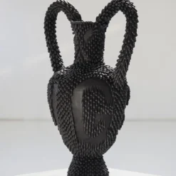 Scultura La Grande Indigestion Bang LGI#05 in grès nero