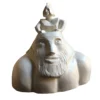 Scultura La Nascita di Atena dalla Testa di Zeus in Ceramica Bianca