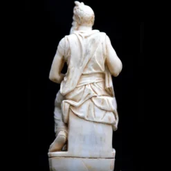Scultura Mos� in Alabastro Bianco