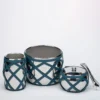 Secchiello per ghiaccio Escher Amalfi Blue con pinze per ghiaccio