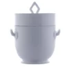Secchiello refrigerante/ghiaccio grande bianco con ciotola e coperchio
