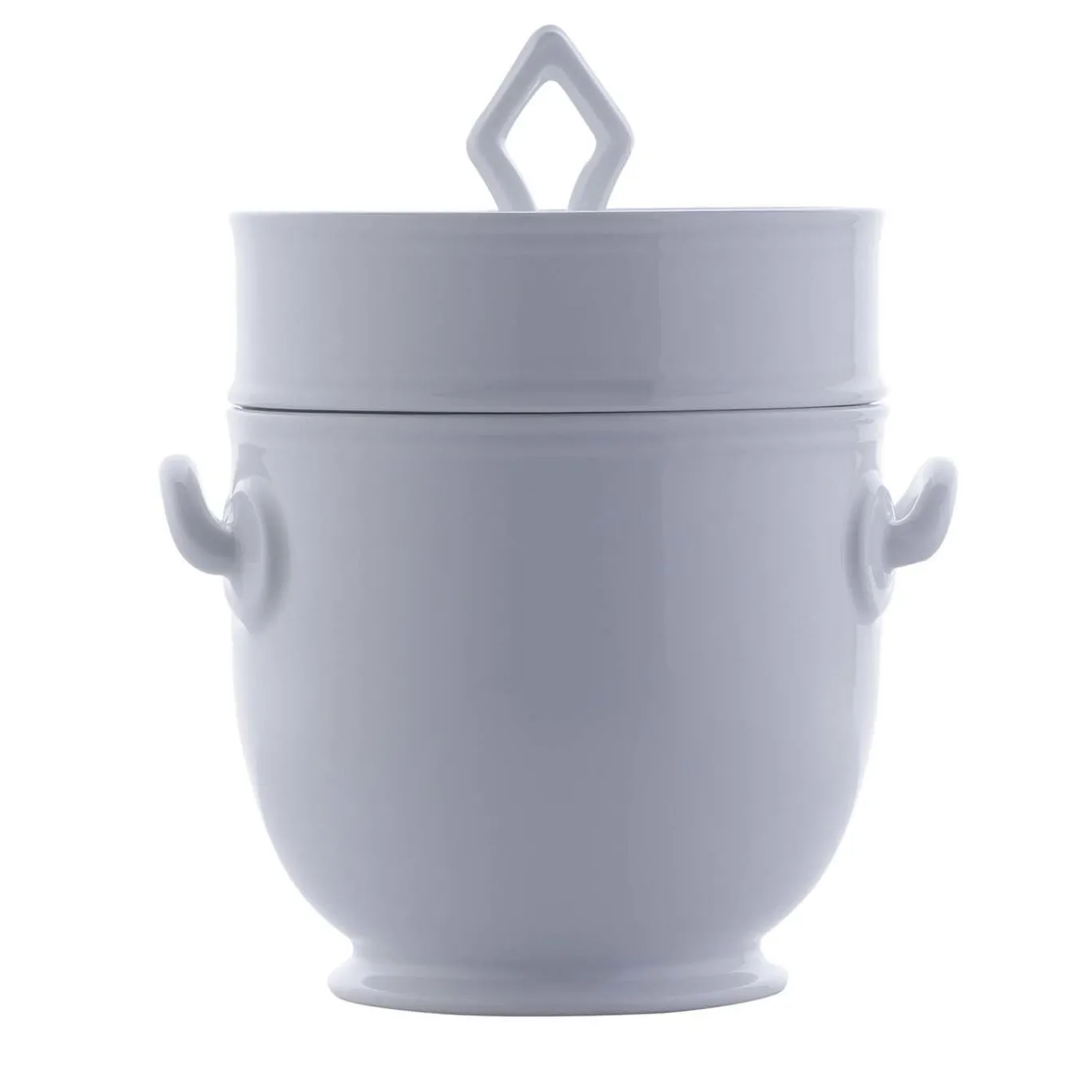 Secchiello refrigerante/ghiaccio grande bianco con ciotola e coperchio