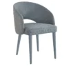 Sedia Blubelle Azzurra con Gambe in Legno Laccato
