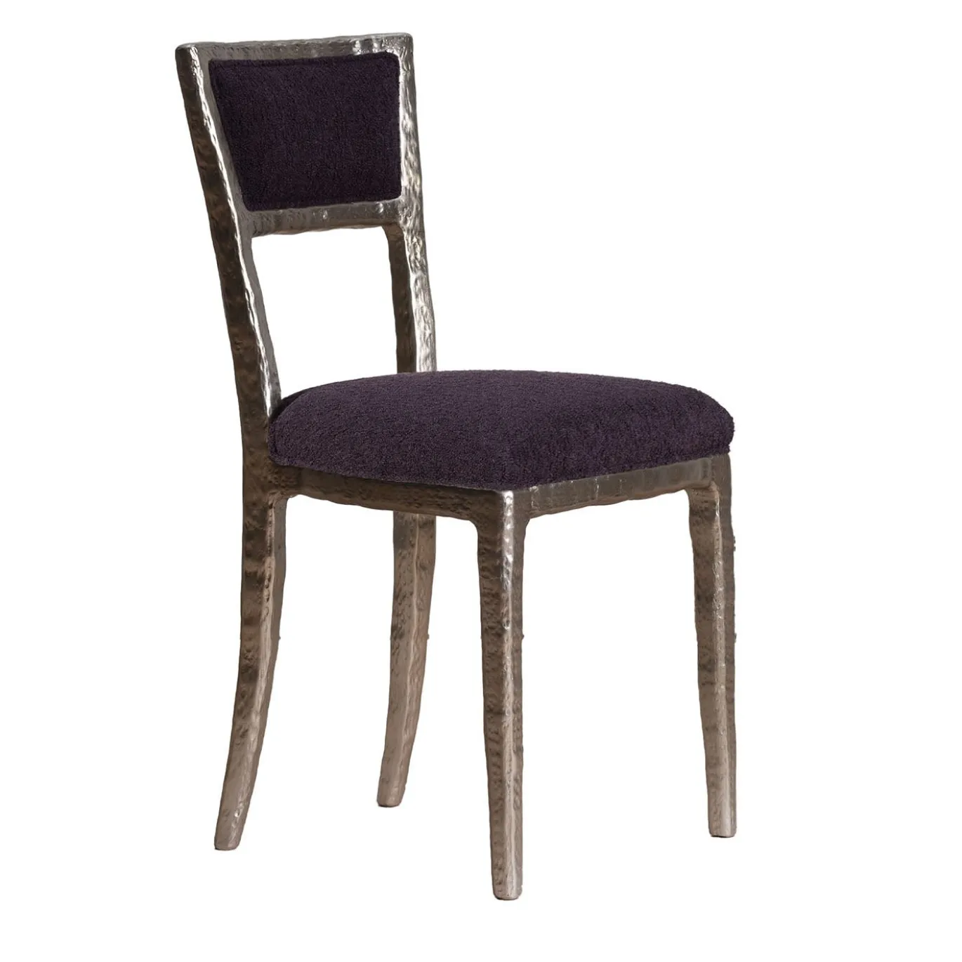 Sedia Flo Oro e Bouclé Viola