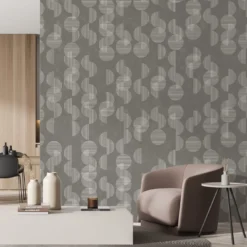 Semicerchi Beige Bhaus 100 Carta da parati