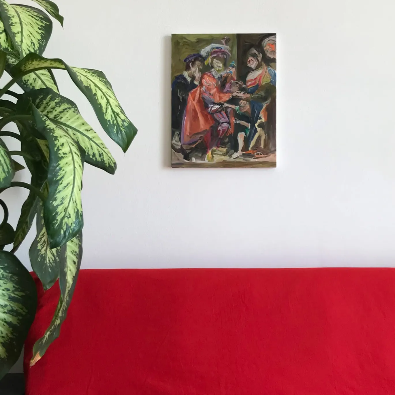 Senza titolo con La buona ventura Pittura ad olio