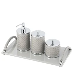 Set da bagno Alghero intrecciato a mano