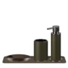 Set da bagno 4 pezzi in pelle d'ulivo