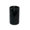Set da bagno rotondo in marmo nero di Marquina con vassoio Spa