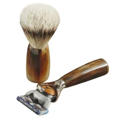Set da barba da viaggio in corno