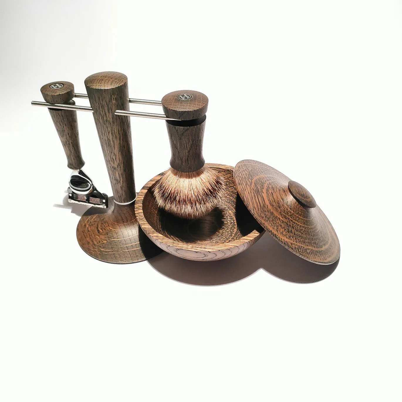 Set da Barba in Rovere Black