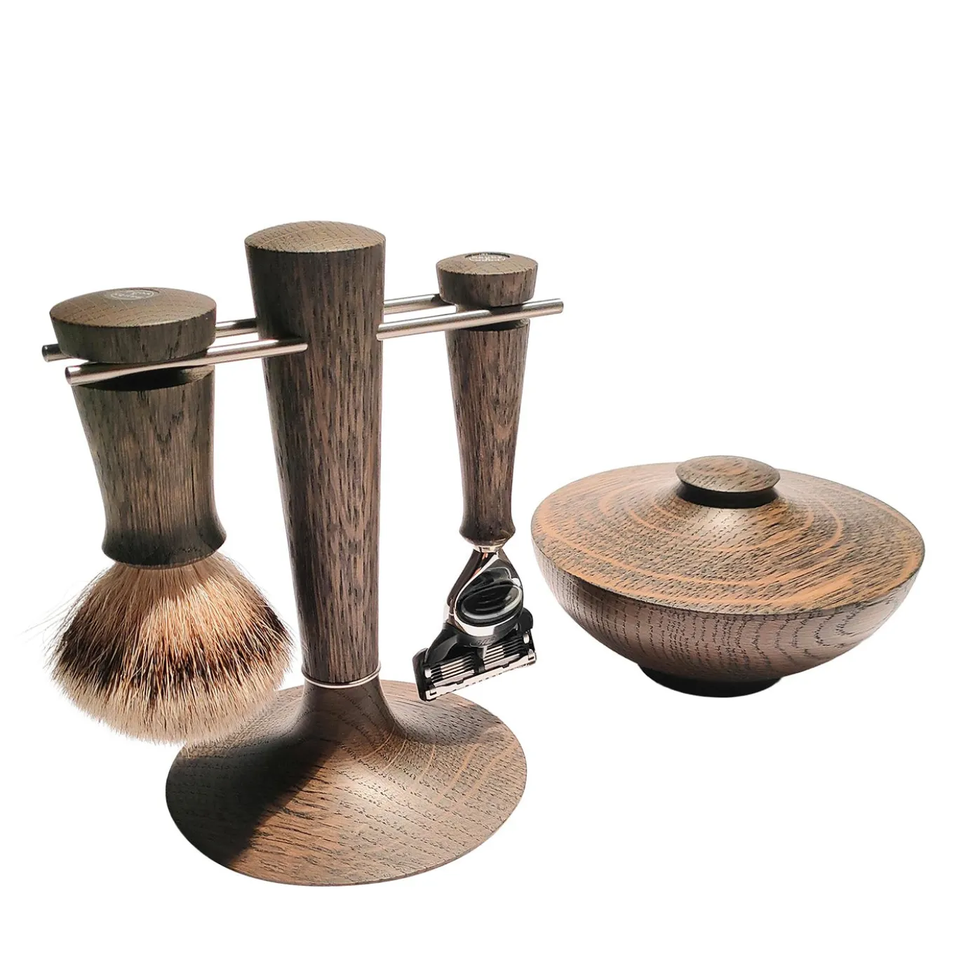 Set da Barba in Rovere Black