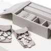 Set da Gioco in Pelle Grigia Rummikub