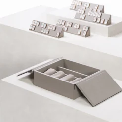 Set da Gioco in Pelle Grigia Rummikub
