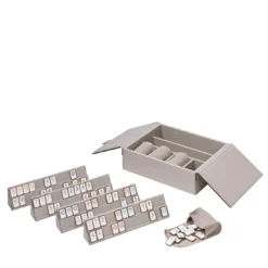Set da Gioco in Pelle Grigia Rummikub