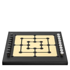 Set da gioco Mill in pelle nero