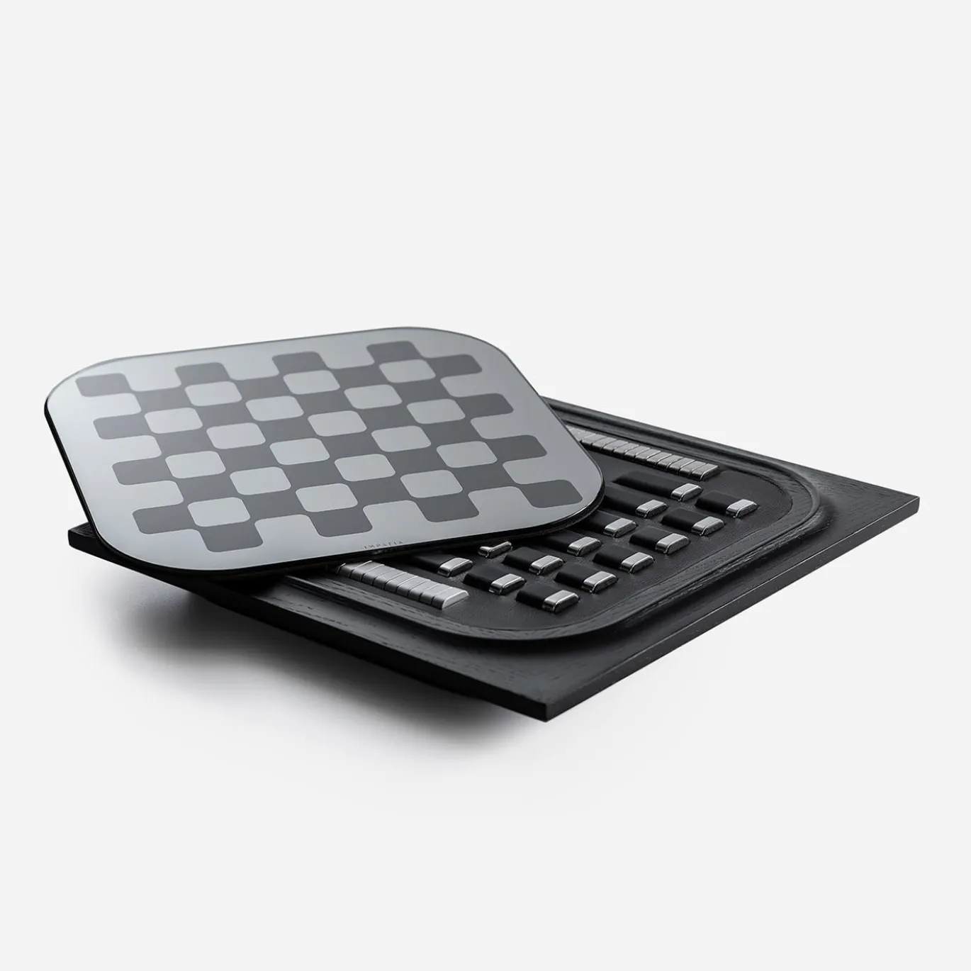 Set da Gioco Mossa per Scacchi e Dama in Rovere Nero