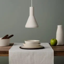 Set da pranzo 4 pezzi in ceramica bianca