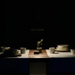 Set da pranzo 4 pezzi in ceramica bianca