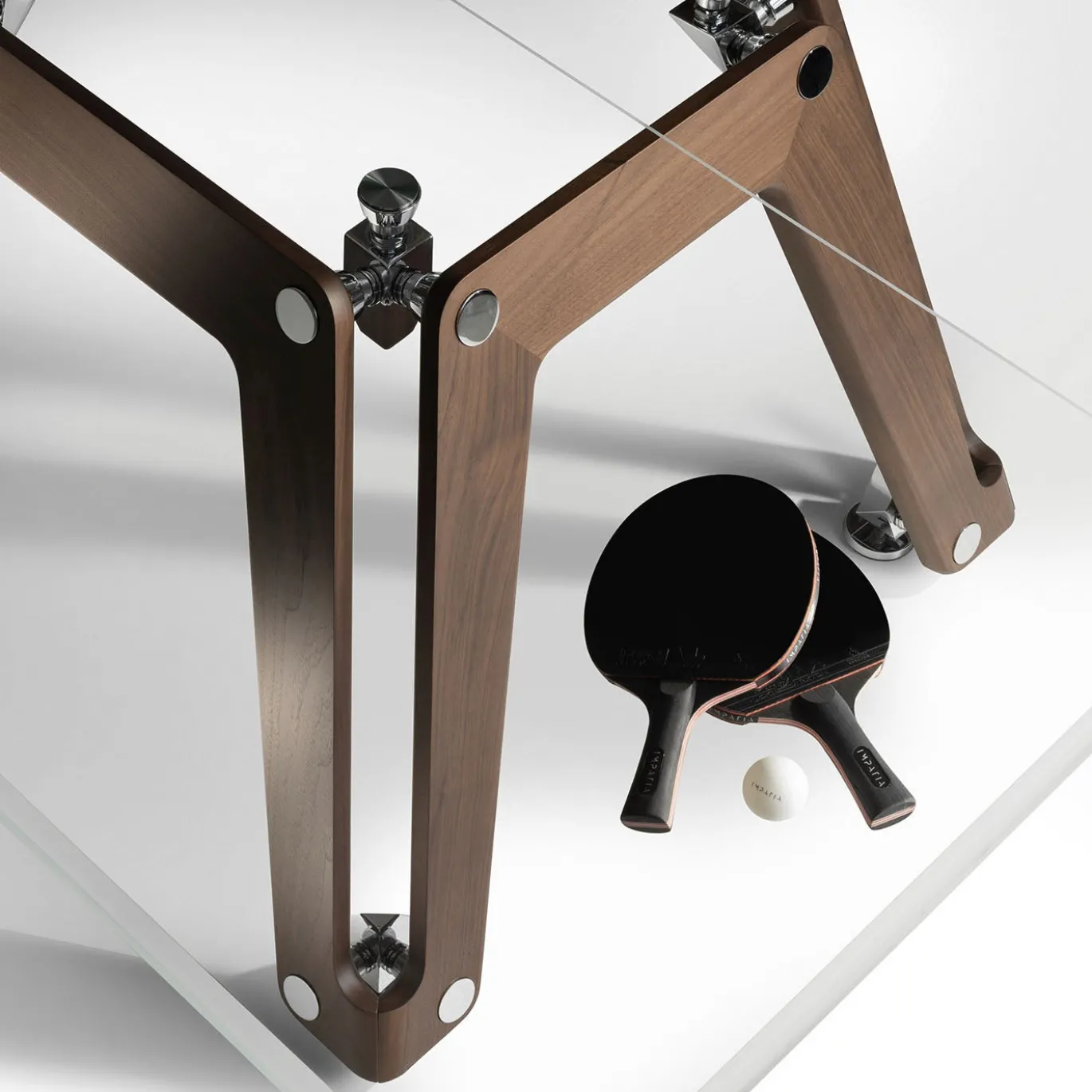 Set da 2 Racchette da Ping-Pong in Pelle Nera con Palline