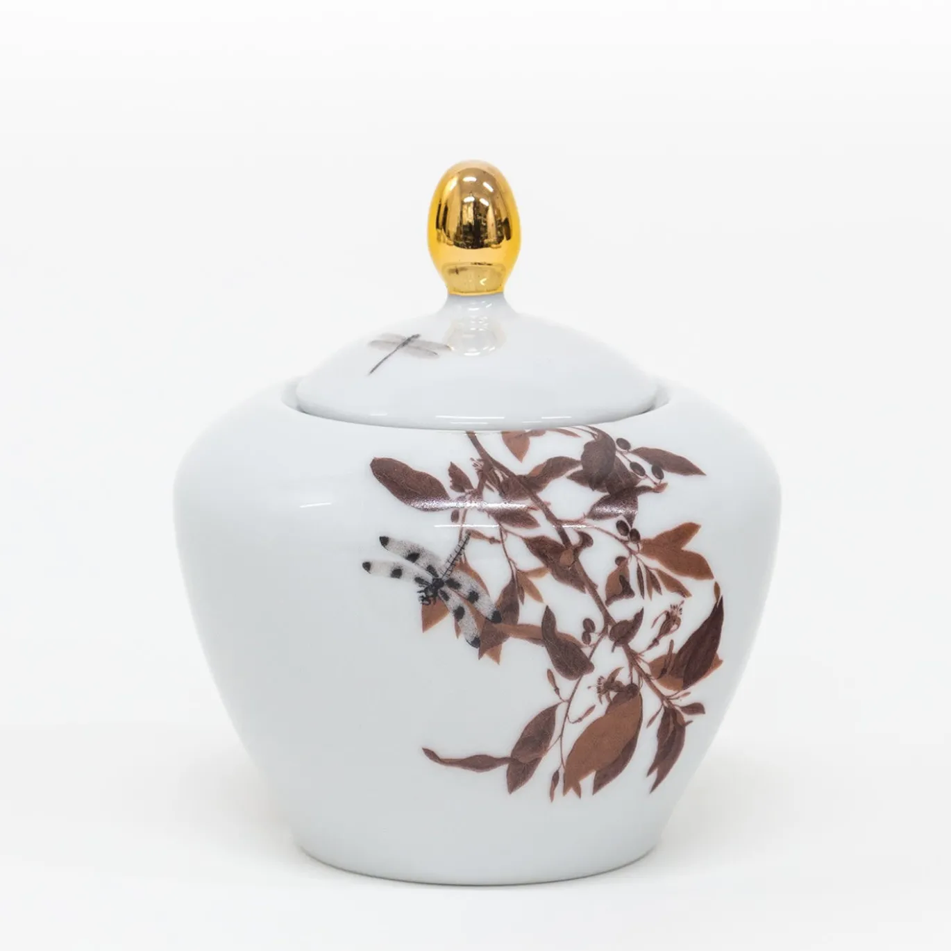 Set da tè in porcellana Black Dragon Pool con foglie